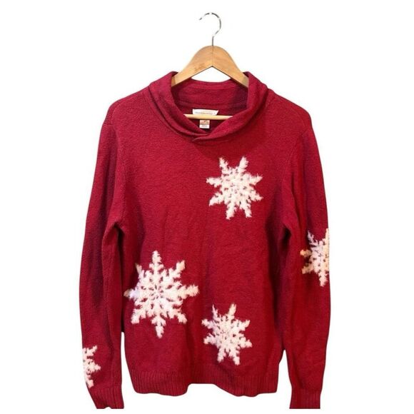 Christopher & Banks Women’s Medium Ugly Christmas Red Sweater - Picture 1 of 8